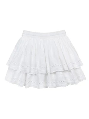 Zdjęcie produktu Niemowlęca krótka letnia spódniczka z troczkami - biała Minoti