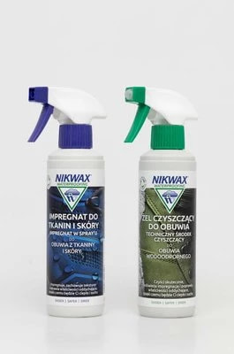 Zdjęcie produktu Nikwax zestaw do czyszczenia i impregnacji obuwia ze skóry licowej i tkaniny 2 x 300 ml kolor transparentny
