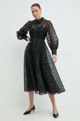Zdjęcie produktu Nissa sukienka kolor czarny maxi rozkloszowana RC14863