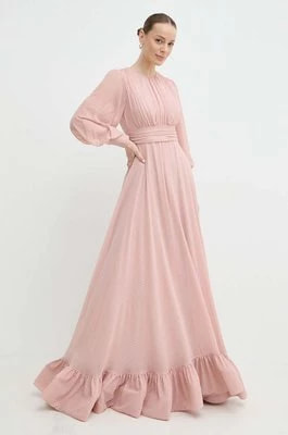 Zdjęcie produktu Nissa sukienka kolor różowy maxi rozkloszowana RS14870