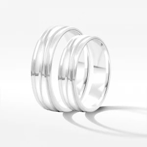 Zdjęcie produktu Obrączki ślubne z białego złota 5mm półokrągłe