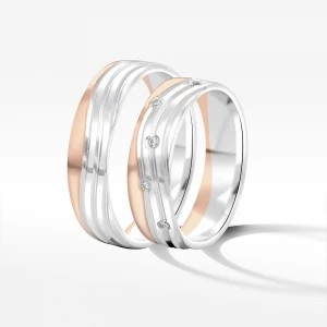 Zdjęcie produktu Obrączki ślubne z dwukolorowego złota 5.5mm