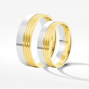 Zdjęcie produktu Obrączki ślubne z dwukolorowego złota 6mm
