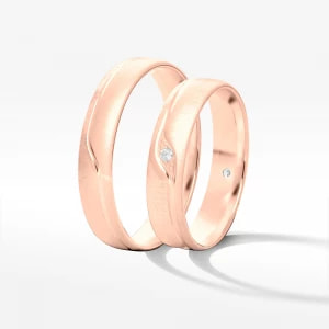 Zdjęcie produktu Obrączki ślubne z różowego złota 4.5mm półokrągłe