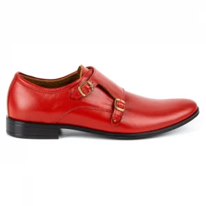 Zdjęcie produktu Olivier Skórzane buty wizytowe Monki 287LU czerwone