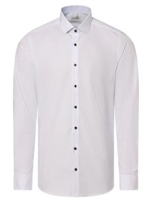 Zdjęcie produktu Olymp Level Five Koszula męska Mężczyźni Slim Fit Bawełna niebieski|biały w paski,
