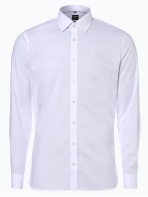 Zdjęcie produktu OLYMP No. Six Koszula męska łatwa w prasowaniu Mężczyźni Super Slim Fit Bawełna biały jednolity kołnierzyk kent,