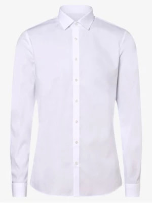 Zdjęcie produktu OLYMP No. Six Koszula męska łatwa w prasowaniu z bardzo długim rękawem Mężczyźni Super Slim Fit Bawełna biały jednolity kołnierzyk kent,