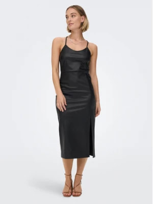 Zdjęcie produktu ONLY Sukienka z imitacji skóry Rina 15272371 Czarny Slim Fit