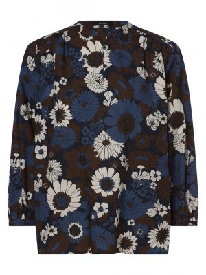 Zdjęcie produktu Opus - Bluzka damska – Fessy floral, niebieski|brązowy|wielokolorowy
