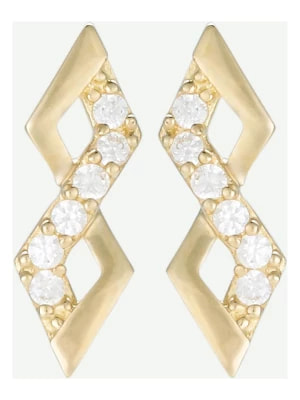 Zdjęcie produktu OR ÉCLAT Złote kolczyki-wkrętki z kryształami rozmiar: onesize