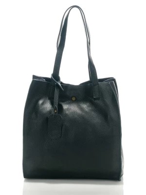 Zdjęcie produktu ORE10 Skórzana torebka "Aram" w kolorze czarnym - 34 x 28 x 12 cm rozmiar: onesize
