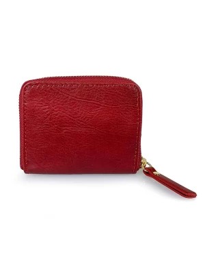 Zdjęcie produktu ORE10 Skórzany portfel "Por" w kolorze czerwonym - 11 x 9 x 2 cm rozmiar: onesize