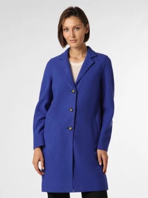 Zdjęcie produktu Oui Damski płaszcz wełniany Kobiety wełna ze strzyży niebieski jednolity,