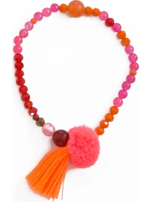 Zdjęcie produktu Overbeck and Friends Bransoletka "Ibiza" w kolorze różowo-pomarańczowym - Ø 6 cm rozmiar: onesize