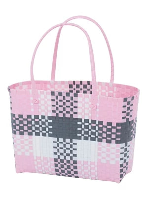 Zdjęcie produktu Overbeck and Friends Shopper bag "Klara" w kolorze jasnoróżowo-szarym - 39 x 28 x 15 cm rozmiar: onesize