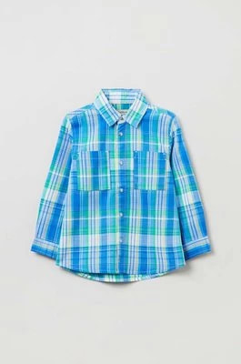 Zdjęcie produktu OVS koszula bawełniana dziecięca kolor niebieski