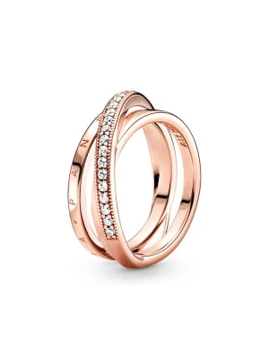 Zdjęcie produktu Pandora Pozłacany pierścionek z cyrkoniami rozmiar: 56