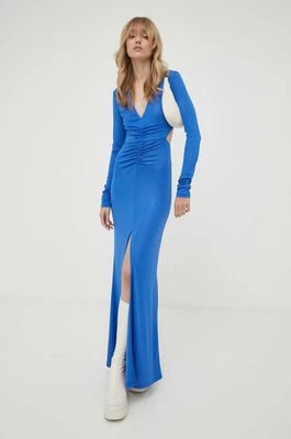 Zdjęcie produktu Patrizia Pepe sukienka kolor niebieski maxi dopasowana