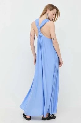 Zdjęcie produktu Patrizia Pepe sukienka kolor niebieski maxi rozkloszowana