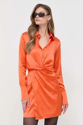 Zdjęcie produktu Patrizia Pepe sukienka kolor pomarańczowy mini rozkloszowana