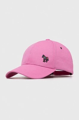 Zdjęcie produktu Paul Smith czapka bawełniana kolor różowy gładka