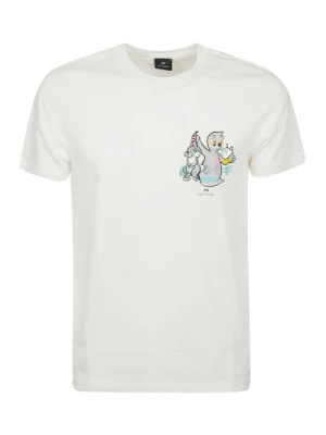 Zdjęcie produktu Paul Smith, Slim Fit T-Shirt z nadrukiem Ghost White, male,