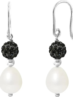 Zdjęcie produktu Pearline Srebrne kolczyki z kryształkami i perłami w kolorze białym rozmiar: onesize