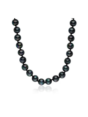 Zdjęcie produktu Pearls of London Naszyjnik perłowy w kolorze antracytowym - dł. 43 cm rozmiar: onesize