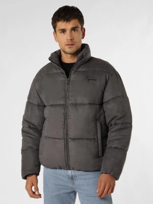 Zdjęcie produktu PEGADOR Męska kurtka pikowana Mężczyźni Sztuczne włókno szary jednolity,