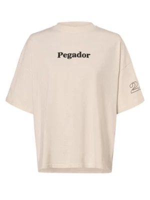 Zdjęcie produktu PEGADOR T-shirt damski Kobiety Bawełna beżowy nadruk,