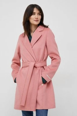 Zdjęcie produktu Pennyblack płaszcz z domieszką wełny kolor różowy przejściowy