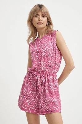 Zdjęcie produktu Pepe Jeans kombinezon DALMA kolor różowy z dekoltem okrągłym PL230481