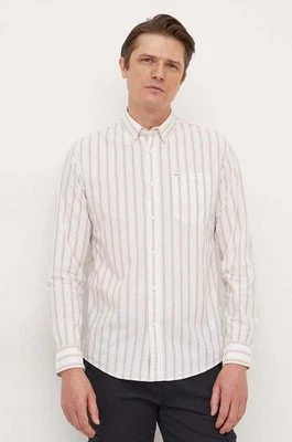 Zdjęcie produktu Pepe Jeans koszula bawełniana męska kolor biały regular z kołnierzykiem button-down