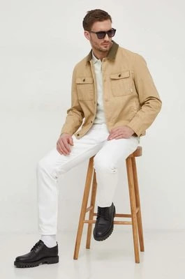 Zdjęcie produktu Pepe Jeans kurtka jeansowa męska kolor beżowy przejściowa