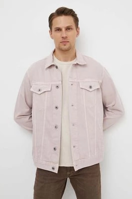 Zdjęcie produktu Pepe Jeans kurtka jeansowa męska kolor różowy przejściowa