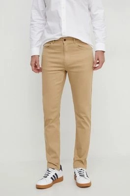 Zdjęcie produktu Pepe Jeans spodnie męskie kolor beżowy dopasowane