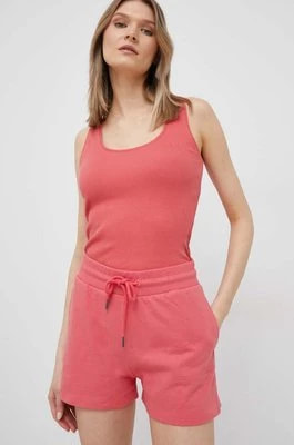 Zdjęcie produktu Pepe Jeans szorty bawełniane Whitney kolor czerwony gładkie high waist