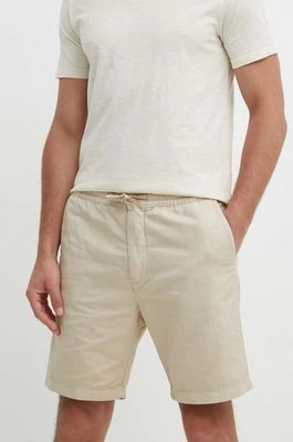 Zdjęcie produktu Pepe Jeans szorty lniane RELAXED LINEN SMART SHORTS kolor beżowy PM801093