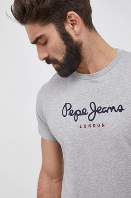 Zdjęcie produktu Pepe Jeans T-shirt bawełniany Eggo kolor szary melanżowy