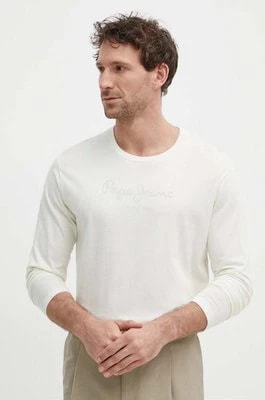 Zdjęcie produktu Pepe Jeans t-shirt bawełniany Eggo męski kolor beżowy z nadrukiem