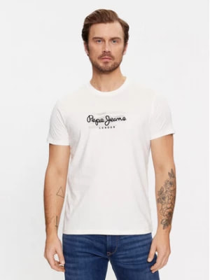 Zdjęcie produktu Pepe Jeans T-Shirt Castle PM509204 Biały Regular Fit