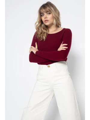 Zdjęcie produktu Perfect Cashmere Kaszmirowy sweter "Whitney" w kolorze bordowym rozmiar: M