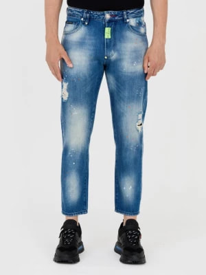 Zdjęcie produktu PHILIPP PLEIN Niebieskie męskie jeansy detroit