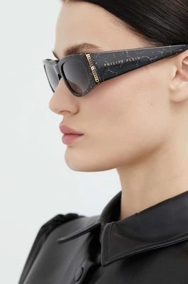 Zdjęcie produktu Philipp Plein okulary przeciwsłoneczne damskie kolor czarny
