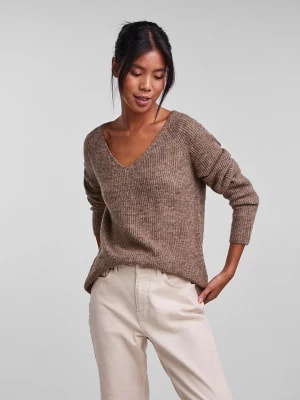 Zdjęcie produktu Pieces Sweter w kolorze jasnobrązowym rozmiar: XL