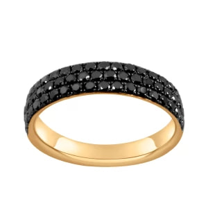 Zdjęcie produktu Pierścionek złoty z czarnymi diamentami - Midnight Midnight - Biżuteria YES
