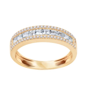 Zdjęcie produktu Pierścionek złoty z topazami i diamentami - Daylight Daylight - Biżuteria YES