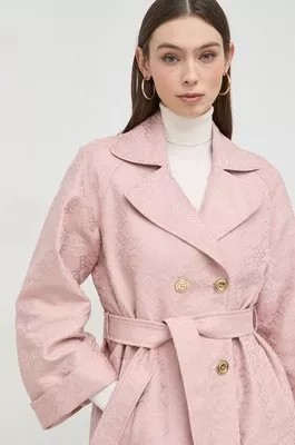 Zdjęcie produktu Pinko płaszcz damski kolor różowy przejściowy dwurzędowy