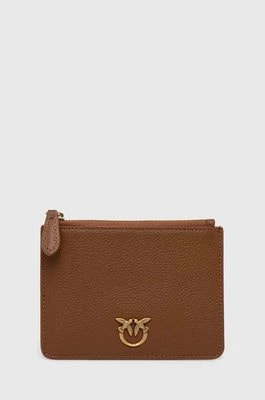 Zdjęcie produktu Pinko portfel skórzany damski kolor brązowy 102857.A158
